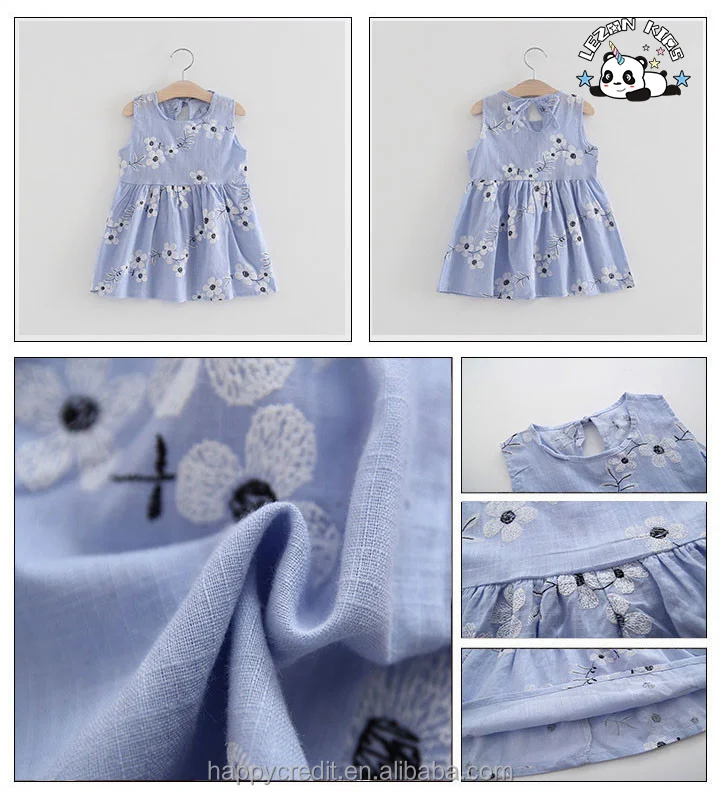 LEZONKIDS - Floral Baby Summer Dresses Girls Boutique Soft Dresses Little Girls Cheap and Cute Dresses